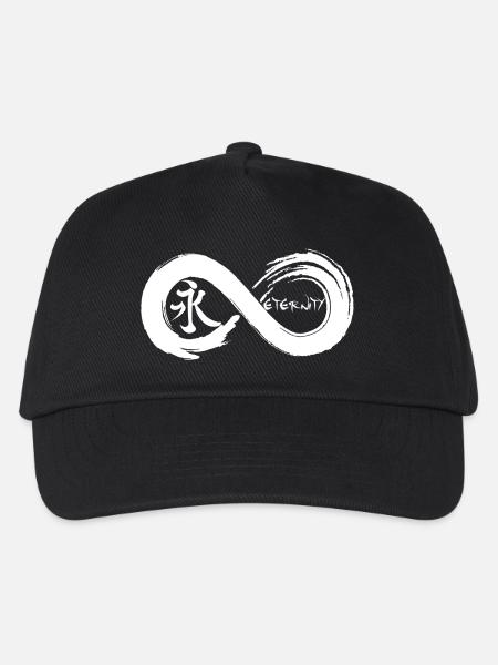 Unendliches Symbol und Ewigkeit auf Japanisch (weiß) - Kinder Basecap - Schwarz