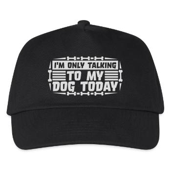 only talking to dog - Kids’ Baseball Cap - black - Front