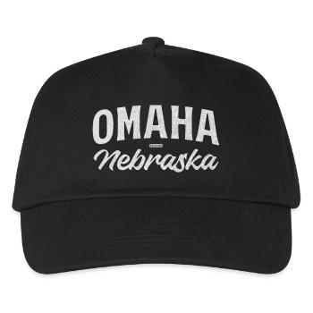Omaha Nebraska Vintage Script Tee - Kinder Basecap - Schwarz - Vorne