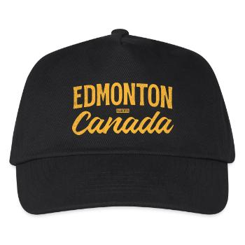 Edmonton Alberta Canada – Retro Lettering - Kids’ Baseball Cap - black - Front