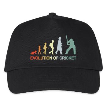 Evolution of Cricket - Kids’ Baseball Cap - black - Front