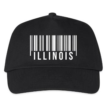 Illinois Barcode - Kinder Basecap - Schwarz - Vorne
