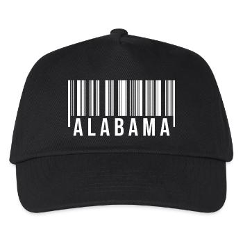 Alabama Barcode - Kinder Basecap - Schwarz - Vorne