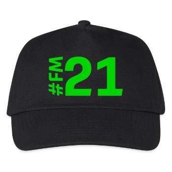 FM21-KARTON - Kinder Basecap - Schwarz - Vorne