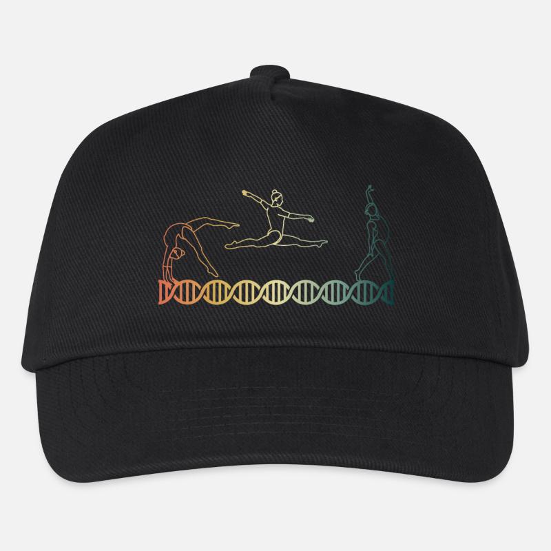 Turnen Gymnastik DNA DNS - Kinder Basecap - Schwarz