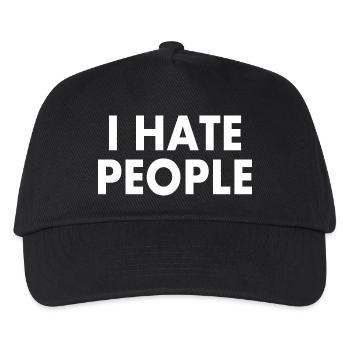 I hate people - Kinder Basecap - Schwarz - Vorne
