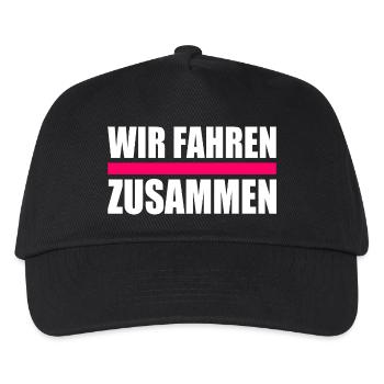 Wir fahren zusammen - Kinder Basecap - Schwarz - Vorne