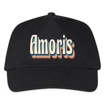 Vintage retro Amoris t-shirt t-shirt gift idea - Kids’ Baseball Cap - black - Front