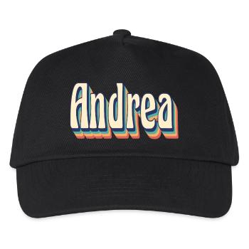 Andrea retro vintage t-shirt t-shirt gift idea - Kids’ Baseball Cap - black - Front
