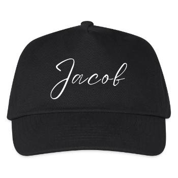 Jacob Name with J Boy's name Boy Birth Baby Boy - Kids’ Baseball Cap - black - Front