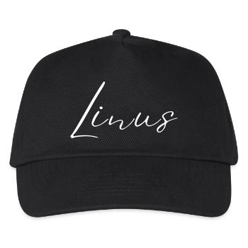 T-shirt Nom Linus cadeau pour hommes - Casquette de baseball Enfant - noir - Devant