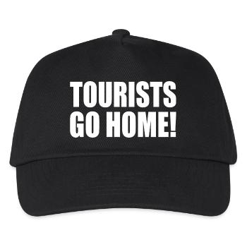 tourists go home - Kinder Basecap - Schwarz - Vorne
