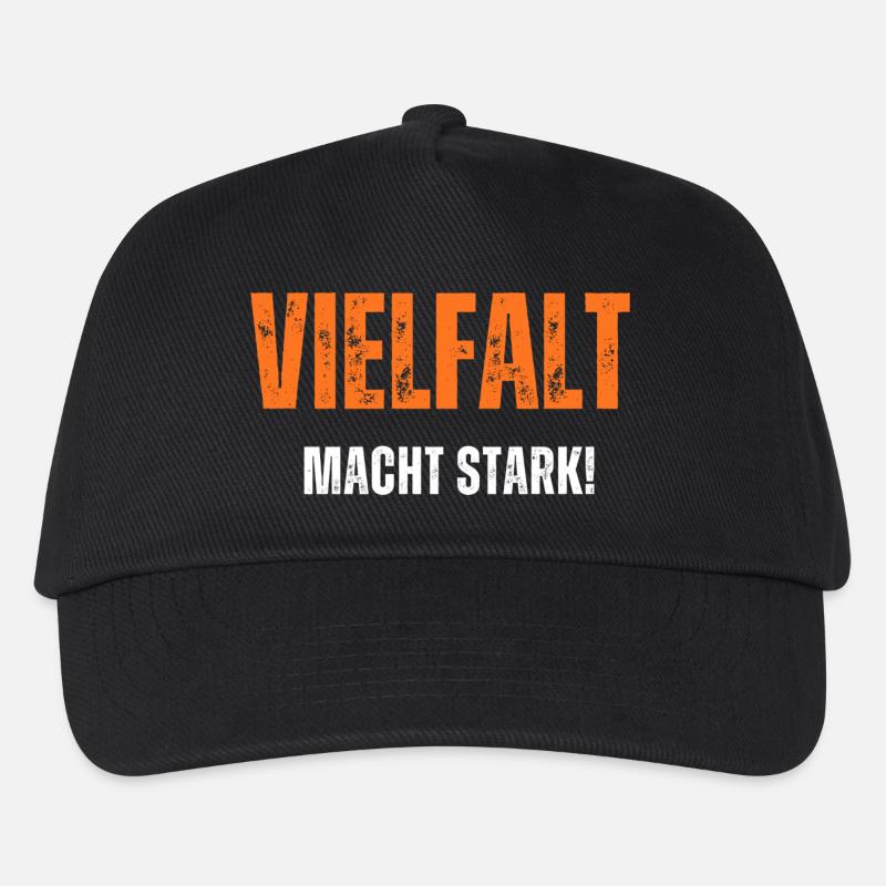 Vielfalt macht stark - Kinder Basecap - Schwarz