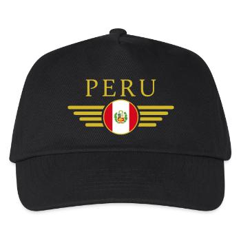 Ich liebe Peru, Stil Design T-Shirt, Kleidung - Kinder Basecap - Schwarz - Vorne