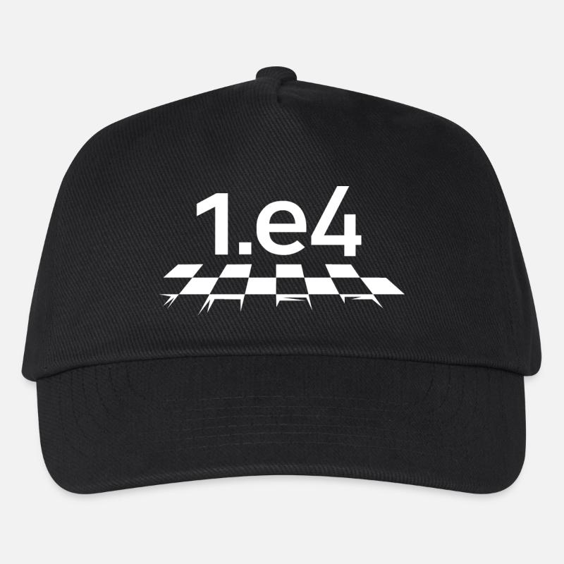 1.e4 Symbole du club d’échecs d’ouverture du jeu d’échecs - Casquette de baseball Enfant - noir