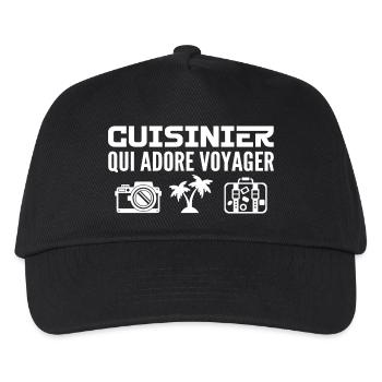 Voyageurs & Cuisiniers : Passion & Découverte - Casquette de baseball Enfant - noir - Devant