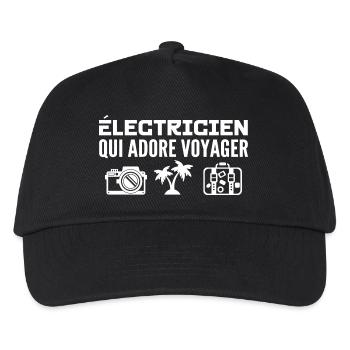 Reisende & Elektriker: Leidenschaft & Entdeckung - Kinder Basecap - Schwarz - Vorne