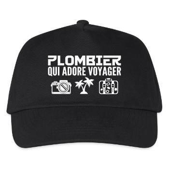 Voyageurs & Plombiers : Passion & Découverte - Casquette de baseball Enfant - noir - Devant