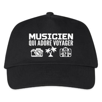 Voyageurs & Musiciens : Passion & Découverte - Casquette de baseball Enfant - noir - Devant