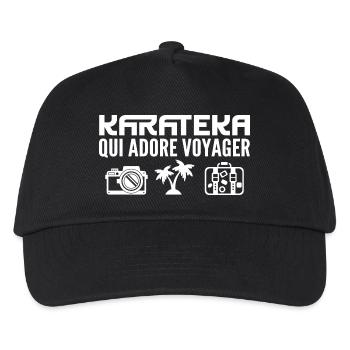 Voyageurs & Karatekas : Passion & Découverte - Casquette de baseball Enfant - noir - Devant
