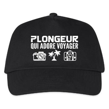 Voyageurs & Plongeurs : Passion & Découverte - Casquette de baseball Enfant - noir - Devant