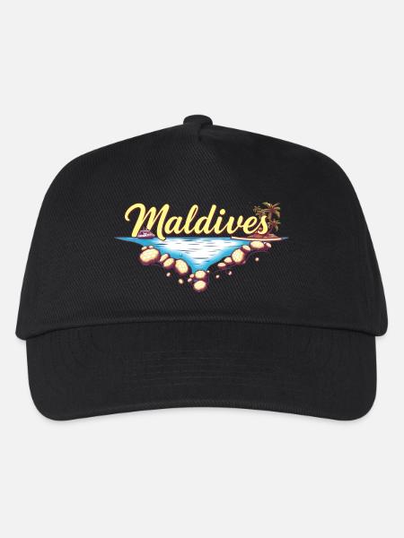 Malediven Geschenkidee - Kinder Basecap - Schwarz