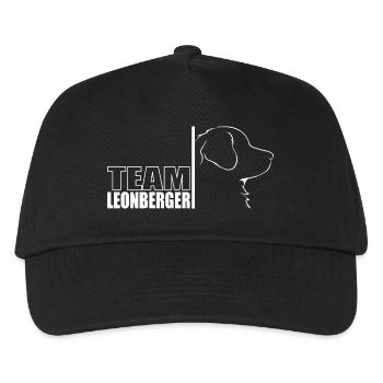 TEAM Leonberger Hunde Hund Wilsigns - Kinder Basecap - Schwarz - Vorne