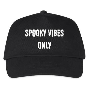 SPOOKY VIBES ONLY white - Kinder Basecap - Schwarz - Vorne