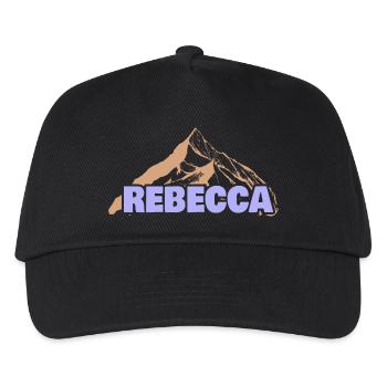 Geschenkidee Rebecca - Kinder Basecap - Schwarz - Vorne