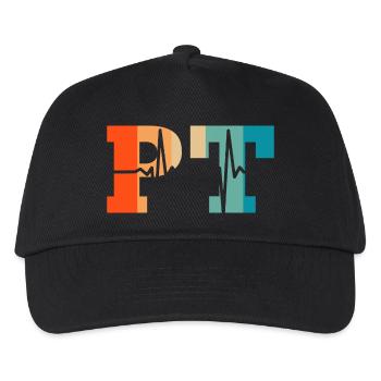 Herzschlag Retro-Physiotherapeut - Kinder Basecap - Schwarz - Vorne