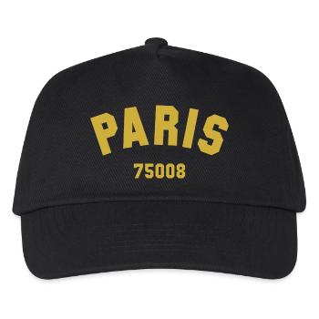 8e arrondissement de PARIS - Casquette de baseball Enfant - noir - Devant