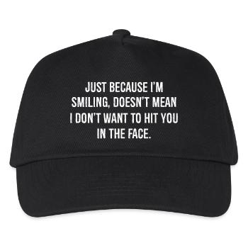 ce n’est pas parce que je souris que je ne veux pas - Casquette de baseball Enfant - noir - Devant