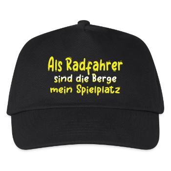 Fahrrad Fahrrad Fahrrad Fahrrad Biker MTB 11 - Kinder Basecap - Schwarz - Vorne