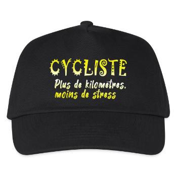 Fahrrad Fahrrad Fahrrad Fahrrad Biker MTB 2 - Kinder Basecap - Schwarz - Vorne