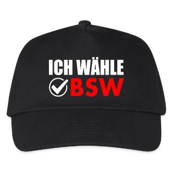ich wähle bsw - Kinder Basecap - Schwarz - Vorne