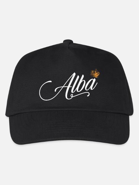 Alba Custom Name für Frauen Kinder Kleinkinder - Alba - Kinder Basecap - Schwarz