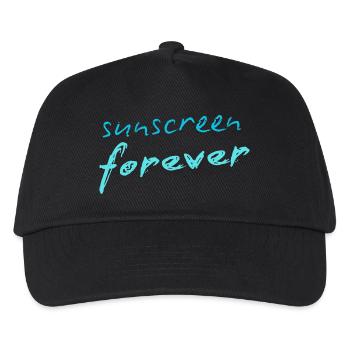 Sunscreen forever - Kinder Basecap - Schwarz - Vorne