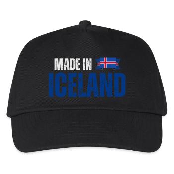 Made in Iceland, Icelandic pride - Kids’ Baseball Cap - black - Front
