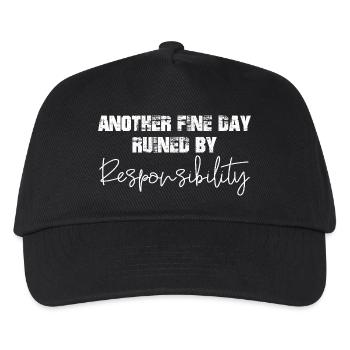 Une autre belle journée gâchée par la responsabilité - Casquette de baseball Enfant - noir - Devant