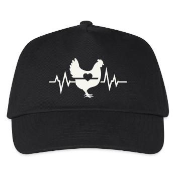 L’élevage de poulets avec un battement de cœur - Casquette de baseball Enfant - noir - Devant