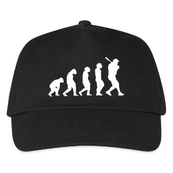 Baseballspieler Evolution Baseball - Kinder Basecap - Schwarz - Vorne