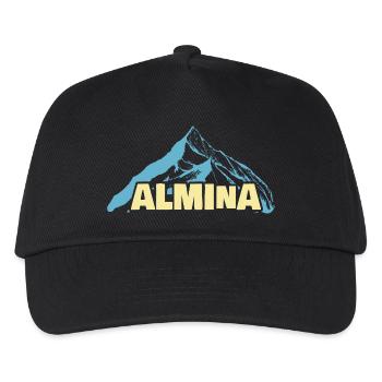 Almina als Frauenname - Kinder Basecap - Schwarz - Vorne