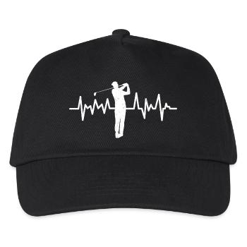 Golf Heartbeat Golfer Gift Golf Clubs Sports - Kids’ Baseball Cap - black - Front