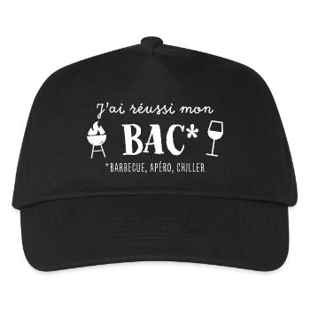 J’ai réussi mon bac - Casquette de baseball Enfant - noir - Devant