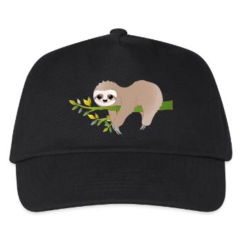 Relaxed Sloth – Charming Relax Motif - Kids’ Baseball Cap - black - Front