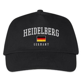 Heidelberg Deutschland Typografie - Kinder Basecap - Schwarz - Vorne