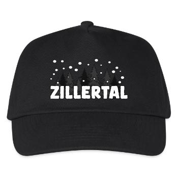 Zillertal Alpine Winter Ski - Kinder Basecap - Schwarz - Vorne