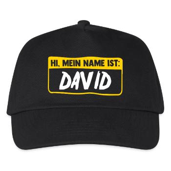 David - Kids’ Baseball Cap - black - Front