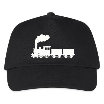 Steam locomotive - Kids’ Baseball Cap - black - Front