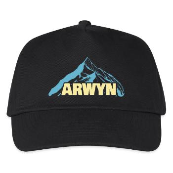 Arwyn als Frauenname - Kinder Basecap - Schwarz - Vorne